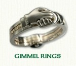 Celtic Gimmel Rings