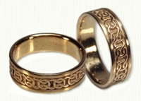 Gold Celtic Glandore Knot Bands