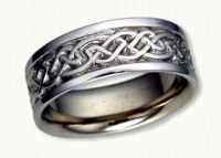 14KW Glasgow Knot Wedding Bands