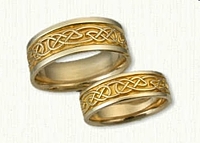 14kt Yellow Gold Custom Lindesfarne and Glasgow Knot Band