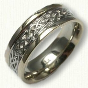 Glasgow knot wedding band-14kt Two Tone