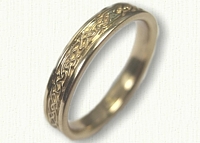 18kt Narrow Glasgow Knot Wedding Band - 3.0 mm 