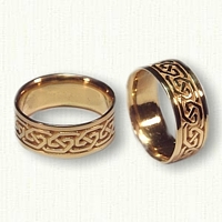 14kt Yellow Gold Celtic Greystone Knot Wedding Band