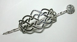 Sterling silver Celtic Hair Pin with Dragon Knot end