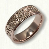 14kt Rose Gold Celtic Heart and Triangle Knot Wedding Band