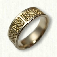 14kt Yellow Gold Celtic Intricate Heart Knot Band - 6mm 