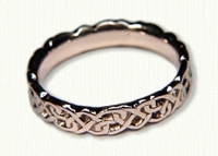 #12: 14kt rose gold sculpted Contiuous Heart Knot Band