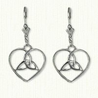 Celtic Heart/Inner Triangle Earrings