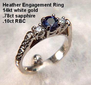 Enlarged View with Sapphire Enlarged View with Diamonds