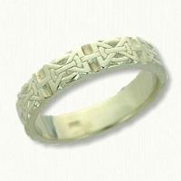 14kt Green Gold Hugs & Kisses Knot Band No Rails