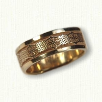 14kt Yellow Gold Celtic Intricate Lace Knot Wedding Band