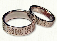 14KT rose gold Intricate Michelle Knot Band