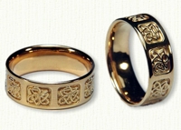 14kt yellow gold Celtic Windsorloch Knot Wedding Bands