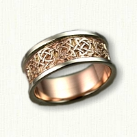 14kt Two Tone Kenmare Knot Wedding Band