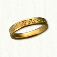 14kt Narrow Kenmare Knot Wedding Band