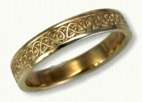 14kt yellow gold Narrow Kilkenny Knot Wedding Ring