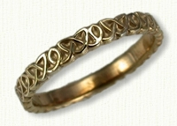 14kt yellow gold Sculpted Kilkenny Knot Wedding Band