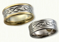 Celtic Kilsyth Knot Wedding Bands - reverse etch