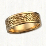 14kt yellow gold Celtic Laxford Knot Band