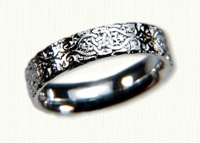 14kt white gold Lensidel Knot Band - no rails