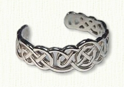 Pierced Lindesfarne Knot Cuff Bracelet