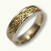 14kt Yellow Gold Celtic Lindesfarne Knot Band 