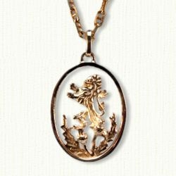 Celtic Lion & Thistle Pendant