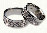 14kt white gold Celtic Longford Knot Band