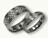 14kt white gold Celtic Longford Knot Band