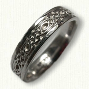 Platinum Longford Knot Wedding Band 