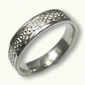 Sterling Silver Celtic Loose Knot Wedding Band - narrow width