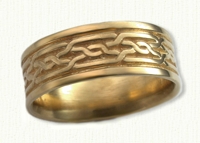 18kt yellow gold Celtic Lucknow Knot Wedding Band
