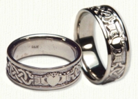 14KY McMahon Claddagh Wedding Band