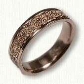 14kt Rose Gold Celtic Mohan Knot Wedding Band 