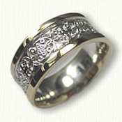 14kt Two Tone Celtic Mohan Knot Wedding Band