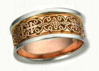 Celtic Mohan Knot with Cross Wedding Band