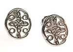 14kt white gold Mohan Knot post earrings 