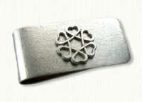 Sterling Silver Open Heart Knot Money Clip