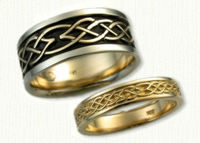 Stretched Murphy Knot Wedding Bands