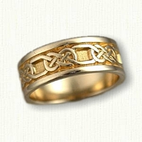 14kt Yellow Gold Celtic Murphy Knot Band- with spacing