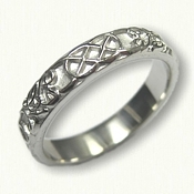 Platinum Custom Murphy Knot with Initials Wedding Band - 4.0 mm  