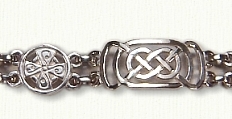 Sterling Murphy Knot with Celtic Cross  Bracelet