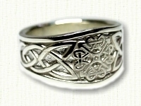 Tapered Celtic Square Knot Ring