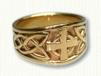 Tapered Celtic Cross Knot Ring
