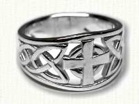 Tapered, pierced Celtic Spirals Ring