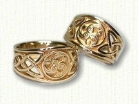 Tapered, pierced Celtic Spirals Ring