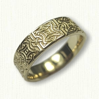 18kt Yellow Gold Celtic Newport Knot Wedding Band - 6.0 mm width