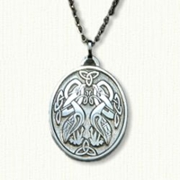 Custom Sterling Silver Celtic Ouzel Pendant