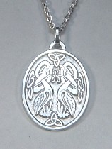 Custom Sterling Silver Celtic Ouzel Pendant