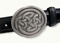 Celtic Oval Lindesfarne Knot Belt Buckle